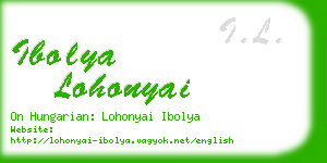 ibolya lohonyai business card